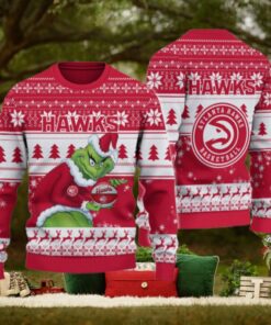 Atlanta Hawks Grinch Christmas Ugly Sweater
