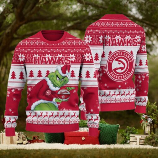 Atlanta Hawks Grinch Christmas Ugly Sweater