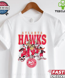 Atlanta Hawks Looney Tunes characters NBA basketball shirt