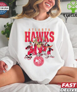 Atlanta Hawks Looney Tunes characters NBA basketball shirt