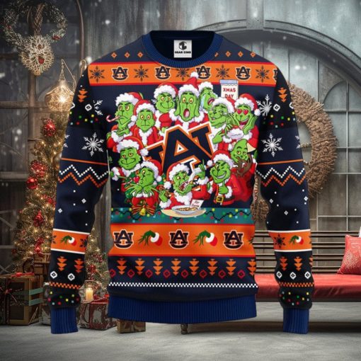 Auburn Tigers 12 Grinch Xmas Day Christmas Ugly Sweater