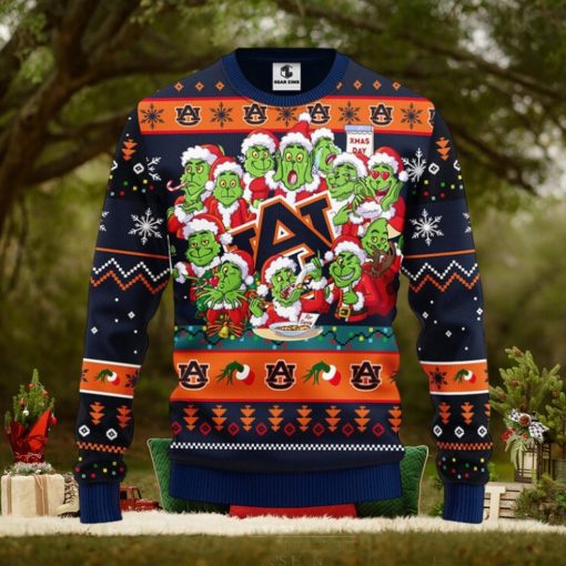 Auburn Tigers 12 Grinch Xmas Day Christmas Ugly Sweater