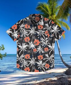 Auburn Tigers Black Floral Hawaiian Shirt