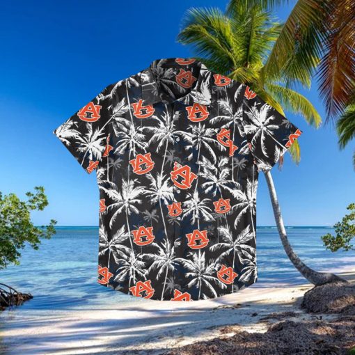 Auburn Tigers Black Floral Hawaiian Shirt