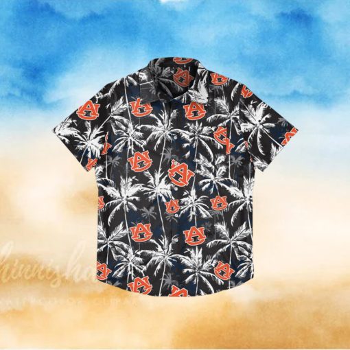 Auburn Tigers Black Floral Hawaiian Shirt