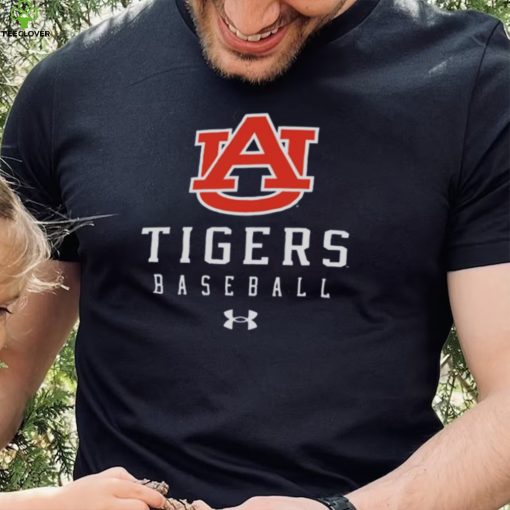 Auburn Tigers Blue Baseball Tech Performance T Shirt