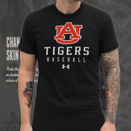 Auburn Tigers Blue Baseball Tech Performance T Shirt