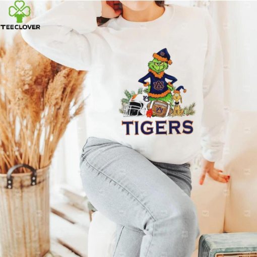 Auburn Tigers Grinch and Max dog funny Christmas hoodie, sweater, longsleeve, shirt v-neck, t-shirt