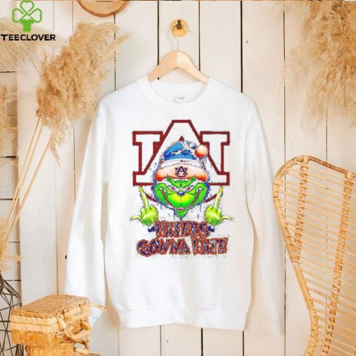 Auburn Tigers Grinch middle finger haters gonna hate hoodie, sweater, longsleeve, shirt v-neck, t-shirt