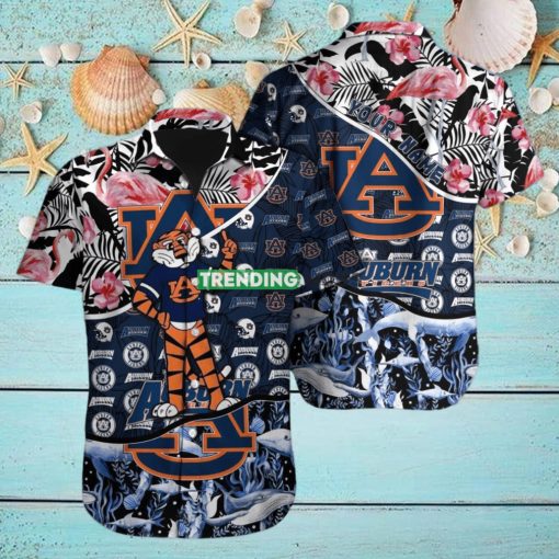 Auburn Tigers NCAA Custom Name Hawaiian Shirt Best Gift For Men And Women Fans hawaiian shirt