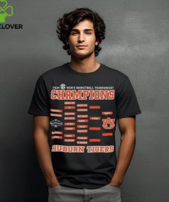 Auburn Tigers Original Retro Brand 2024 SEC Men’s Basketball Conference Tournament Champions Bracket T Shirt