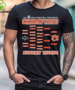 Auburn Tigers Original Retro Brand 2024 SEC Men’s Basketball Conference Tournament Champions Bracket T Shirt
