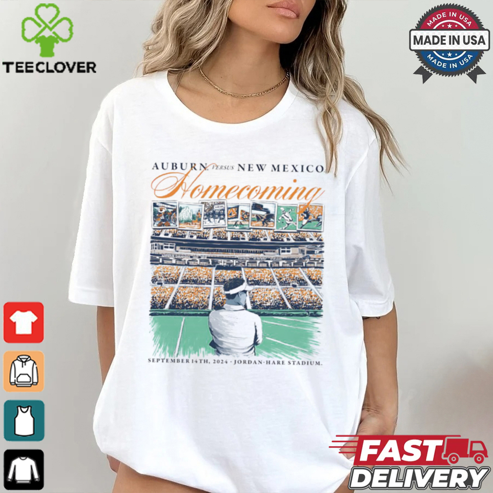 Auburn Tigers vs New Mexico homecoming september 14th 2024 Jordan Hare Stadium shirt Auburn Tigers vs New Mexico homecoming september 14th 2024 Jordan Hare Stadium shirt