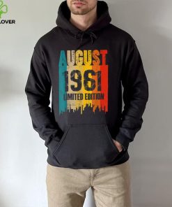 August 1961 61 Years Old Birthday Limited Edition Vintage T Shirt