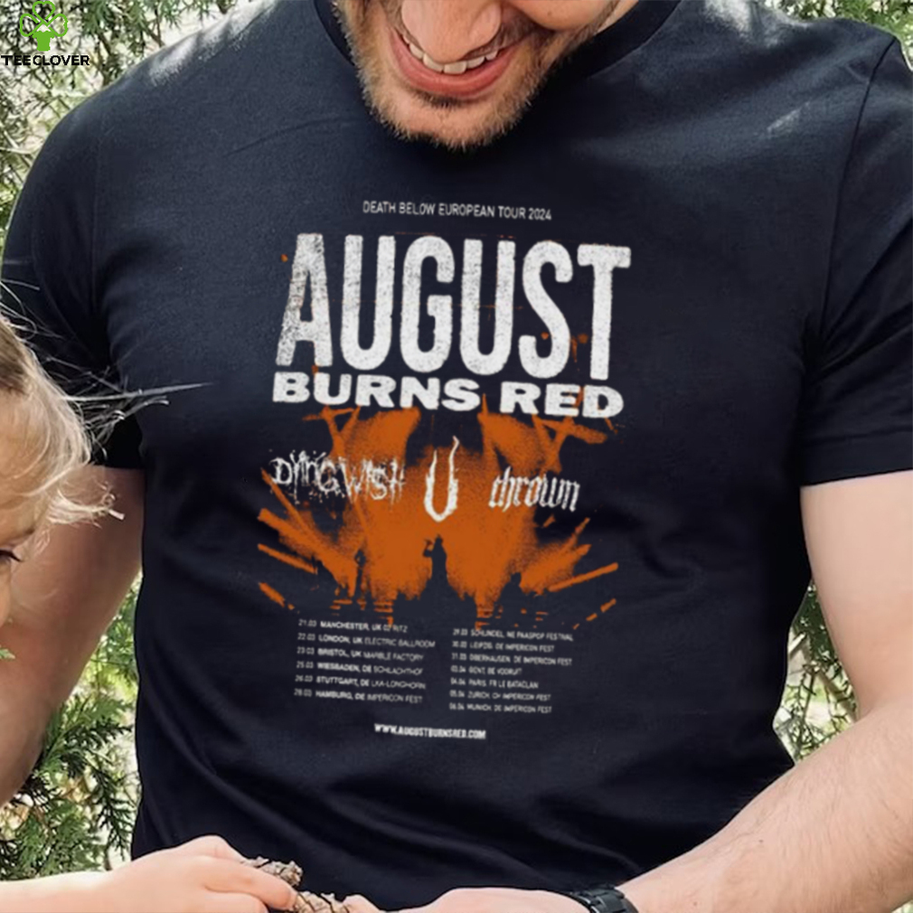 August Burns Red Death Below Europe 2024 Tour Poster shirt August Burns Red Death Below Europe 2024 Tour Poster shirt