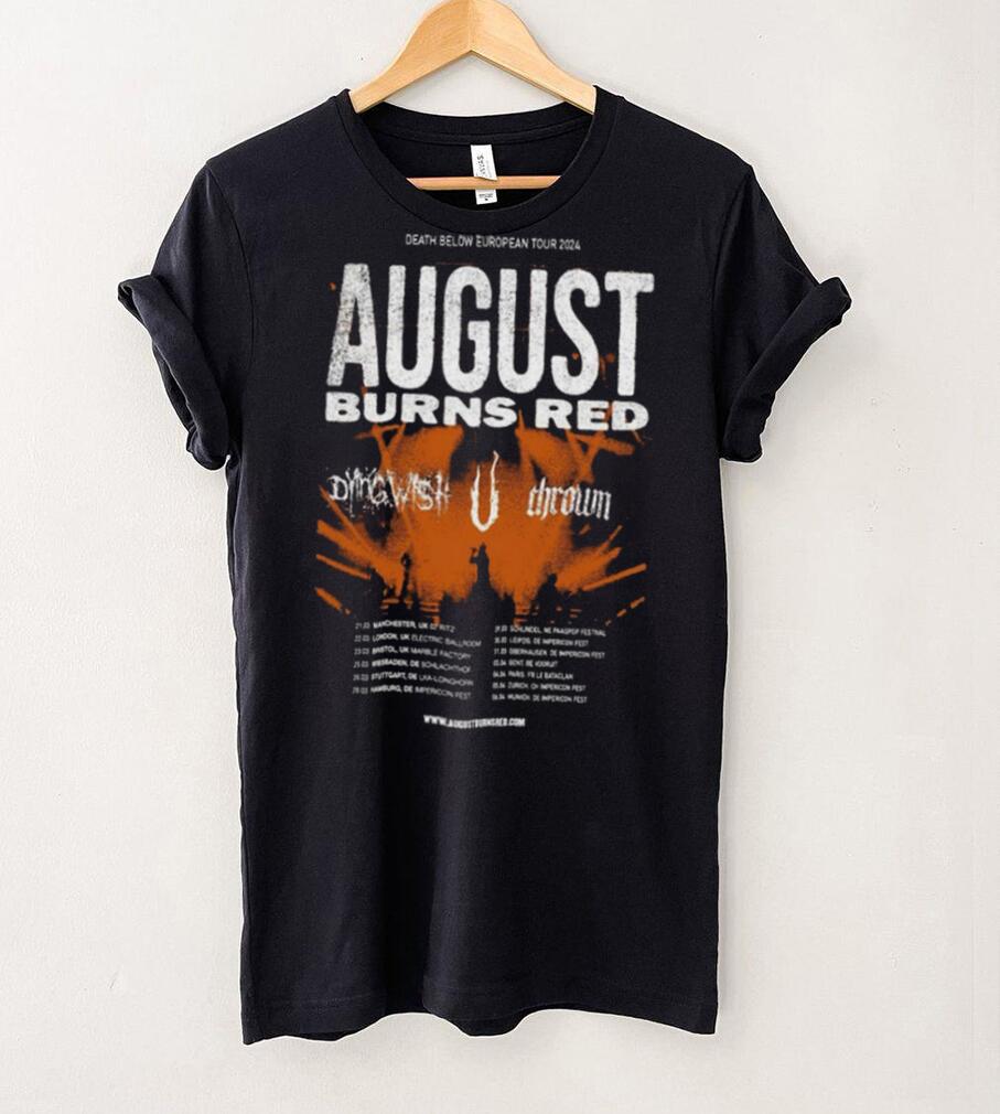 August Burns Red Death Below Europe 2024 Tour Poster shirt August Burns Red Death Below Europe 2024 Tour Poster shirt