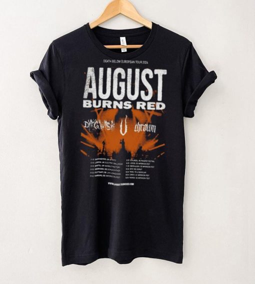 August Burns Red Death Below Europe 2024 Tour Poster hoodie, sweater, longsleeve, shirt v-neck, t-shirt