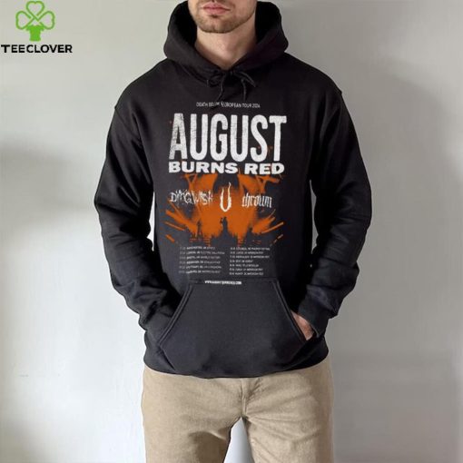 August Burns Red Death Below Europe 2024 Tour Poster hoodie, sweater, longsleeve, shirt v-neck, t-shirt