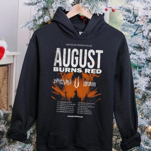 August Burns Red Death Below Europe 2024 Tour Poster hoodie, sweater, longsleeve, shirt v-neck, t-shirt