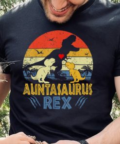 Aunta Saurus T Rex Dinosaur Aunta 2 kids Family Matching T Shirt
