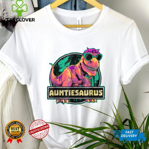 Auntiesaurus T Rex Auntie Saurus Dinosaur Women Aunt T Shirt tee
