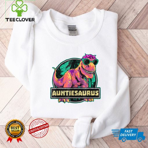 Auntiesaurus T Rex Auntie Saurus Dinosaur Women Aunt T Shirt tee