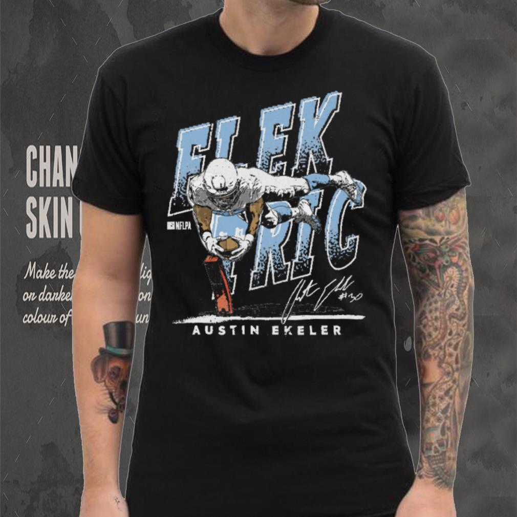 Austin Ekeler Los Angeles C Elektric WHT Shirt Austin Ekeler Los Angeles C Elektric WHT Shirt