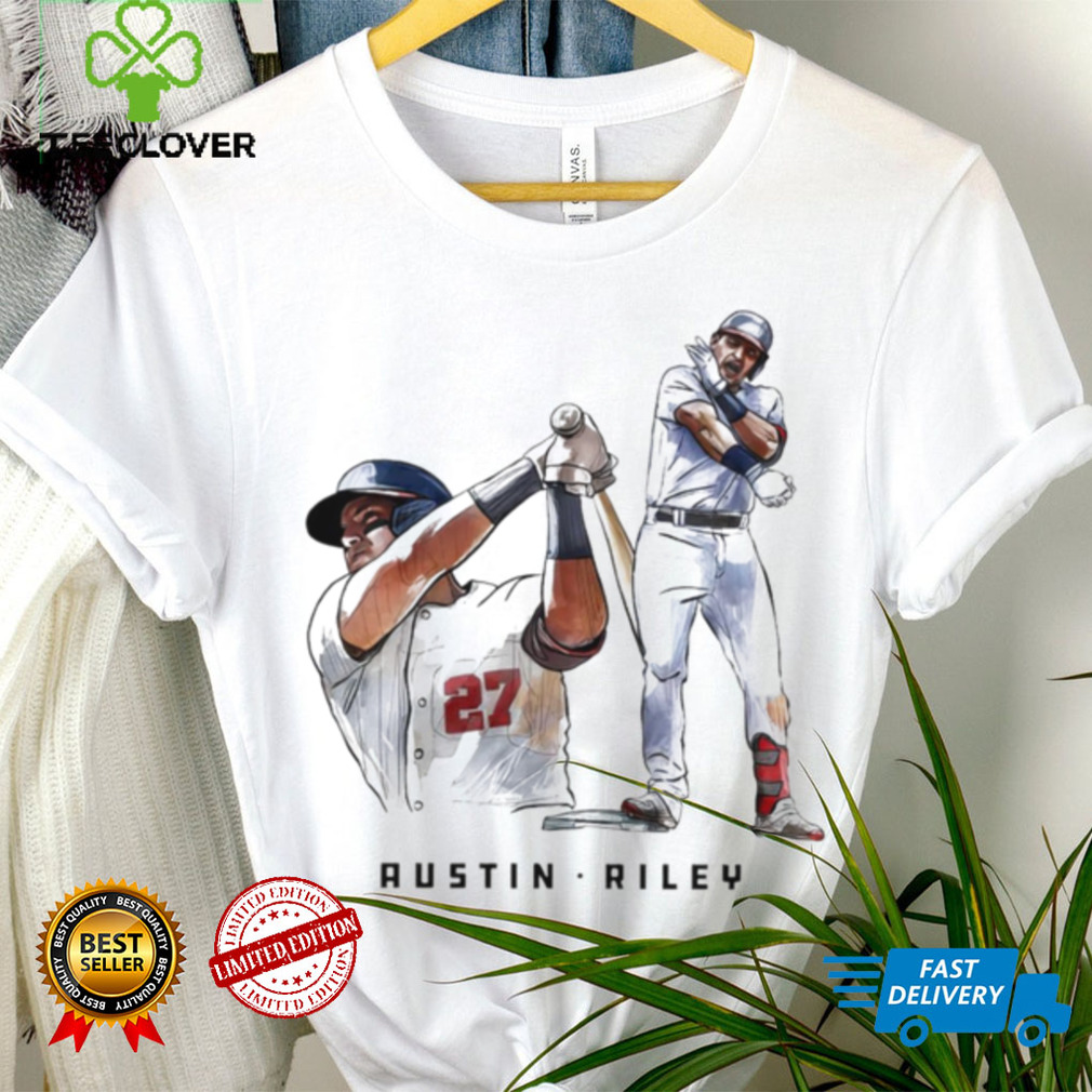 Austin Riley player Atlanta Braves baseball pose sketch shirt Austin Riley player Atlanta Braves baseball pose sketch shirt