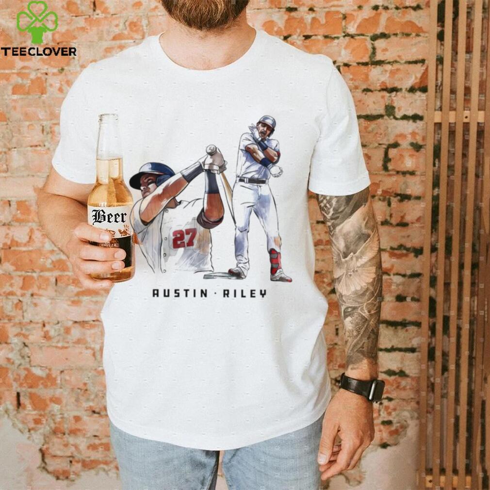 Austin Riley player Atlanta Braves baseball pose sketch shirt Austin Riley player Atlanta Braves baseball pose sketch shirt