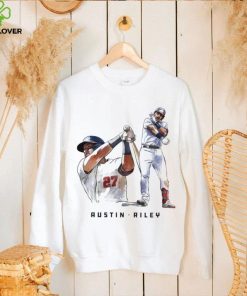 Austin Riley player Atlanta Braves baseball pose sketch shirt