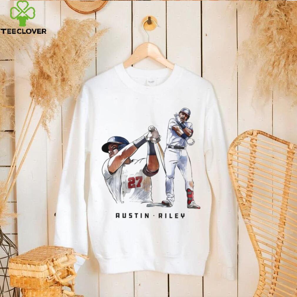 Austin Riley player Atlanta Braves baseball pose sketch shirt Austin Riley player Atlanta Braves baseball pose sketch shirt