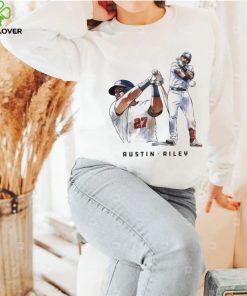 Austin Riley player Atlanta Braves baseball pose sketch shirt