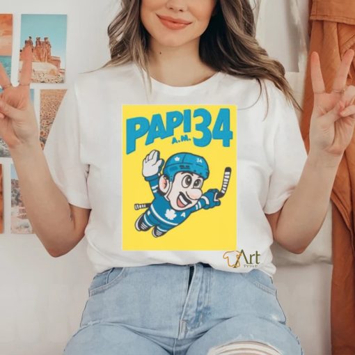 Auston Matthews Super Papi 34 Toronto Maple Leafs poster shirt
