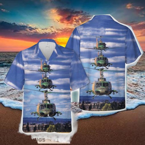 Australia Army Bell UH 1H Iroquois (205) 3D Hawaiian Shirt
