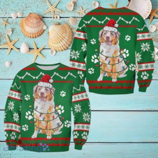 Australian Shepherd Green Christmas Sweatshirt Christmas Ugly Sweater