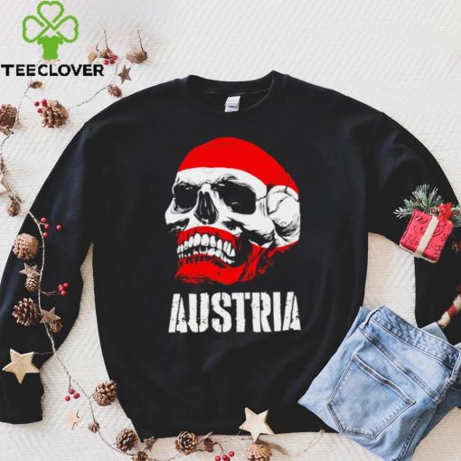 Austria flag skull Austrian Pride shirt