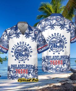 Authentic Philadelphia 76Ers Ocean Wave Aloha Shirt