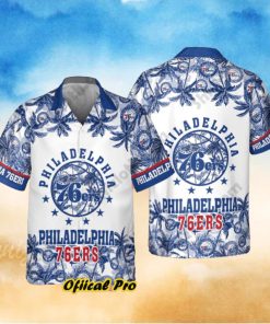 Authentic Philadelphia 76Ers Ocean Wave Aloha Shirt