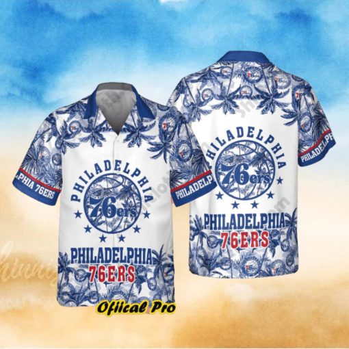 Authentic Philadelphia 76Ers Ocean Wave Aloha Shirt