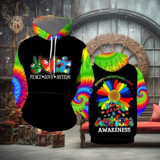 Autism Awareness Choose Kindness Cool 3d All Over Print Hoodie