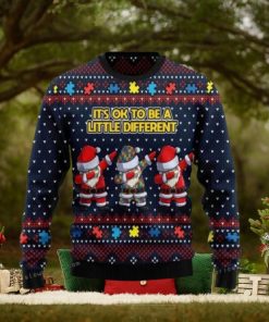 Autism Awareness Funny Santa Clauses It S Ok To Be A Little Different Christmas Ugly Sweater Party