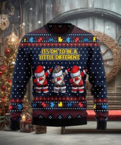 Autism Awareness Funny Santa Clauses It’s Ok To Be A Little Different Christmas Ugly Sweater