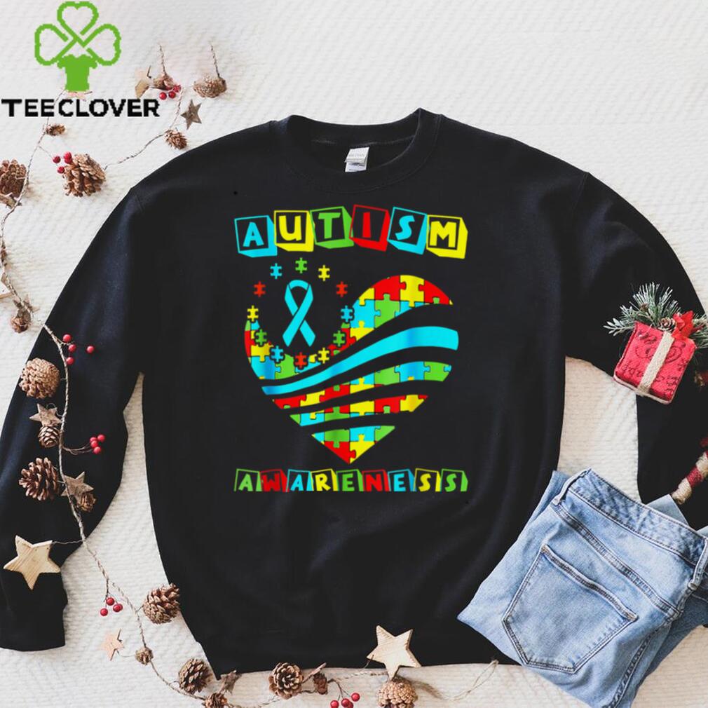 Autism Awareness Women Heart Support Autistic Kids Presents T Shirt Autism Awareness Women Heart Support Autistic Kids Presents T Shirt