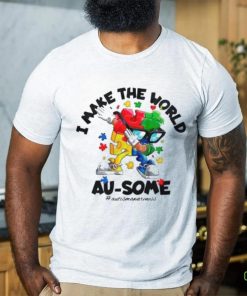 Autism Dabbing I Make The World Ausome Puzzle Piece Shirt