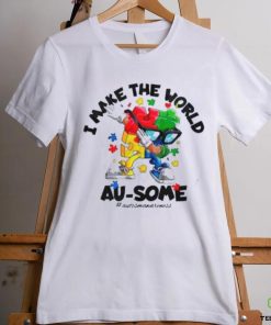 Autism Dabbing I Make The World Ausome Puzzle Piece Shirt