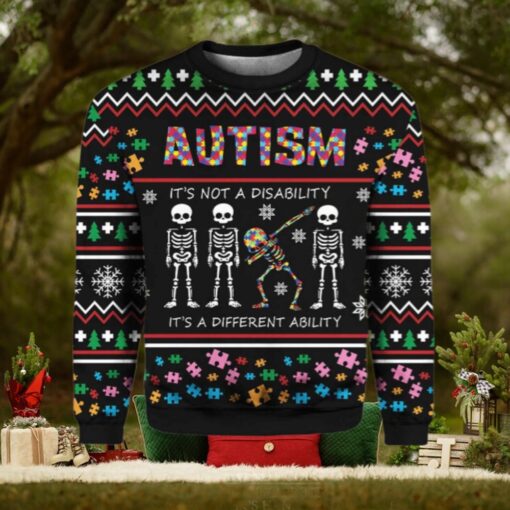 Autism Its Not A Disability Its A Different Ugly Christmas Sweater