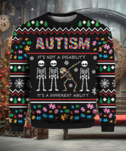 Autism Its Not A Disability Its A Different Ugly Christmas Sweater