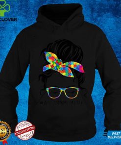 Autism Mom Life Messy Bun Sunglasses Bandana Mother’s Day T Shirt 1 Autism Mom Life Messy Bun Sunglasses Bandana Mother’s Day T Shirt