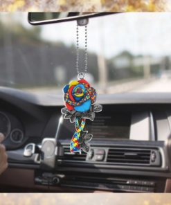 Autism Rosy Plastic Car Hanging Ornament