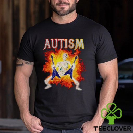 Autism Skeleton meme funny shirt